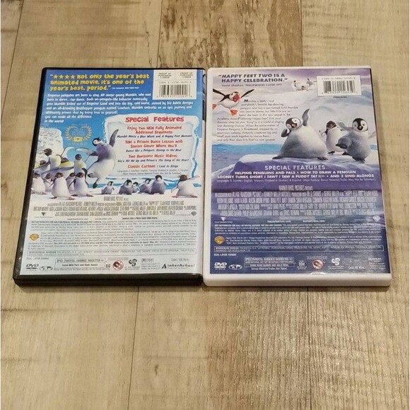 Happy Feet 1 & 2 DVD Lot Collection VG Fast Free Shipping - Picture 2 of 2